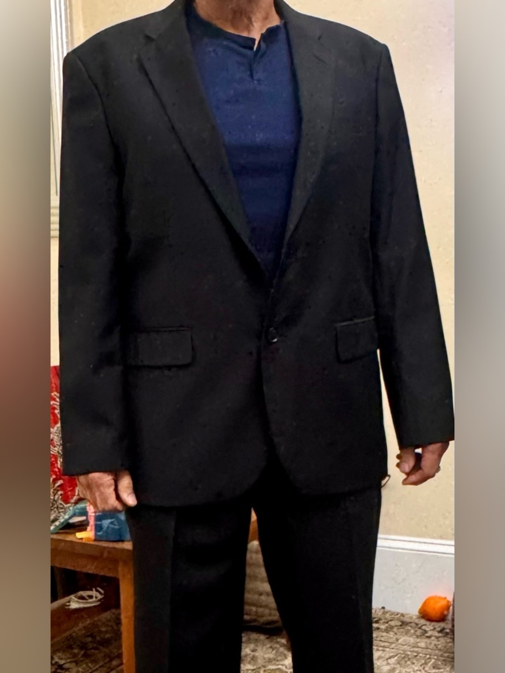 Classic Black Men's Single-Breasted Blazer